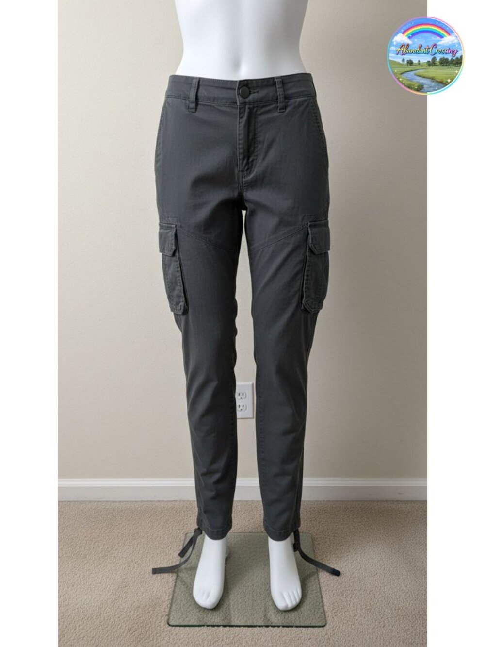 Women's Mid Rise Cotton Spandex Cargo Pants Hiking Camping Outdoor Multi-Pocket